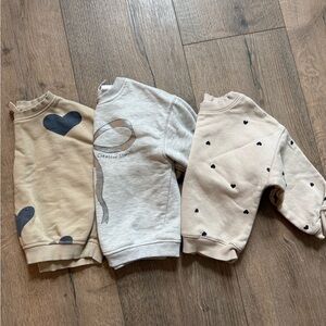 Zara girls 2T 3 pack sweatshirts